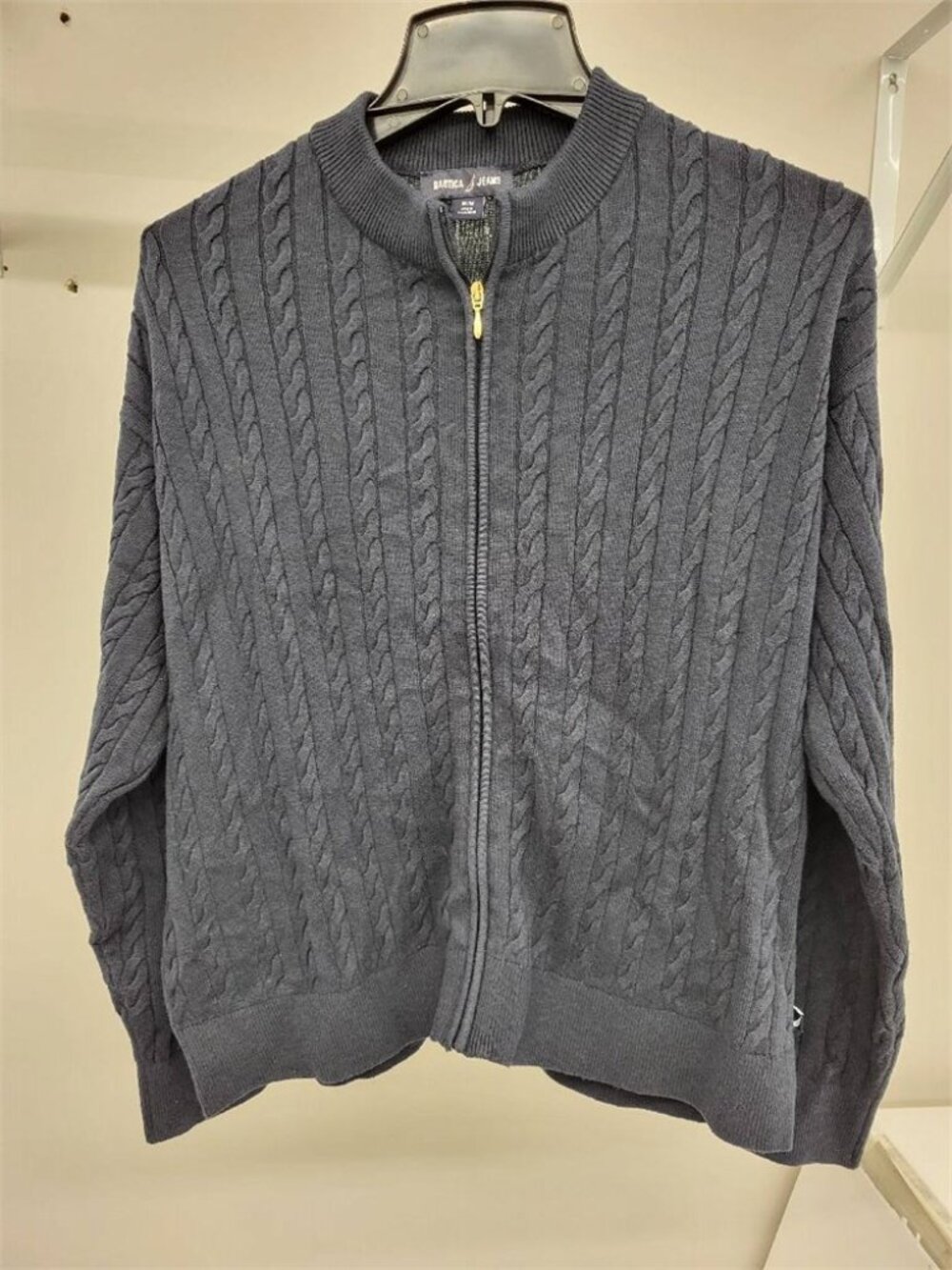 Women's Size Medium, NAUTICA Navy Blue Full Zip Cargigan Sweater
